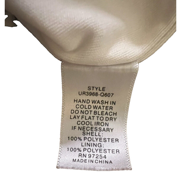 Cold Shoulder Tunic Bell Sleeves Ivory & Navy Floral Flowy Women's Small - Picture 5 of 5